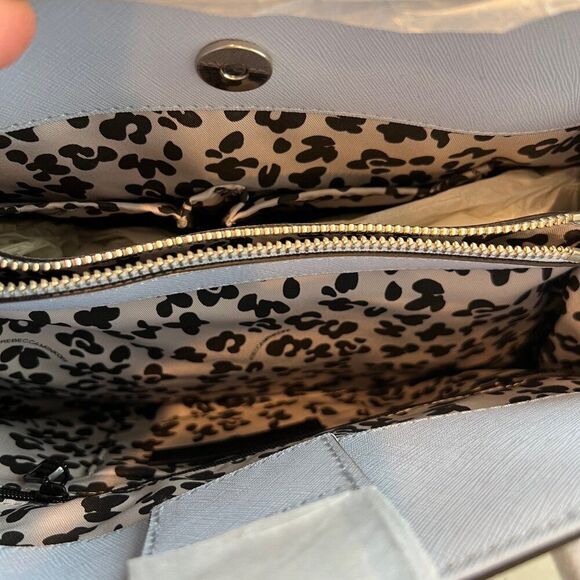 NWT Rebecca Minkoff Leather Soft Blue Amorous Satchel Bag - Picture 9 of 11
